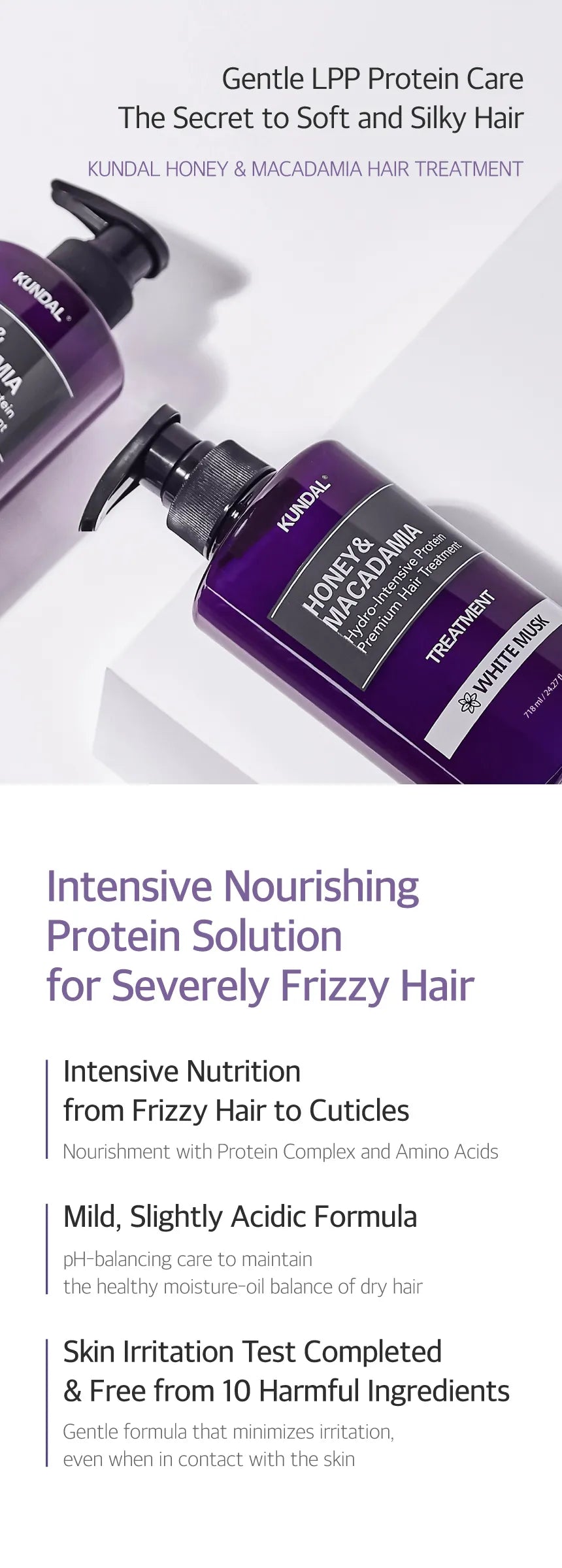 KUNDAL – Honey & Macadamia Protein Treatment, Cherry Blossom, 500ml - K-Beauty Studio