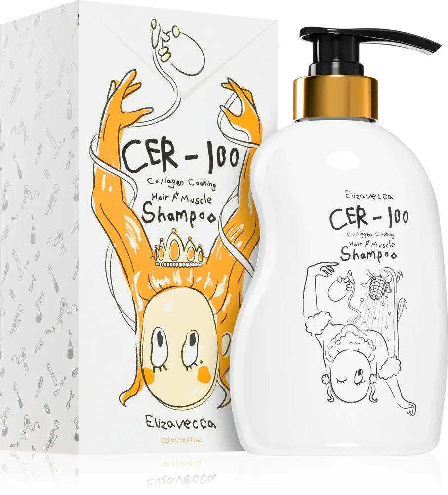 Elizavecca – CER-100 Collagen Coating Hair A+ Muscle Shampoo, 500ml