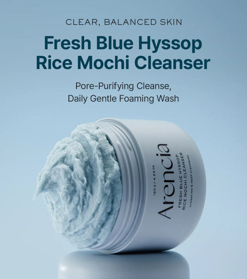 Arencia – Fresh Blue Hyssop Rice Mochi Cleanser - 120g