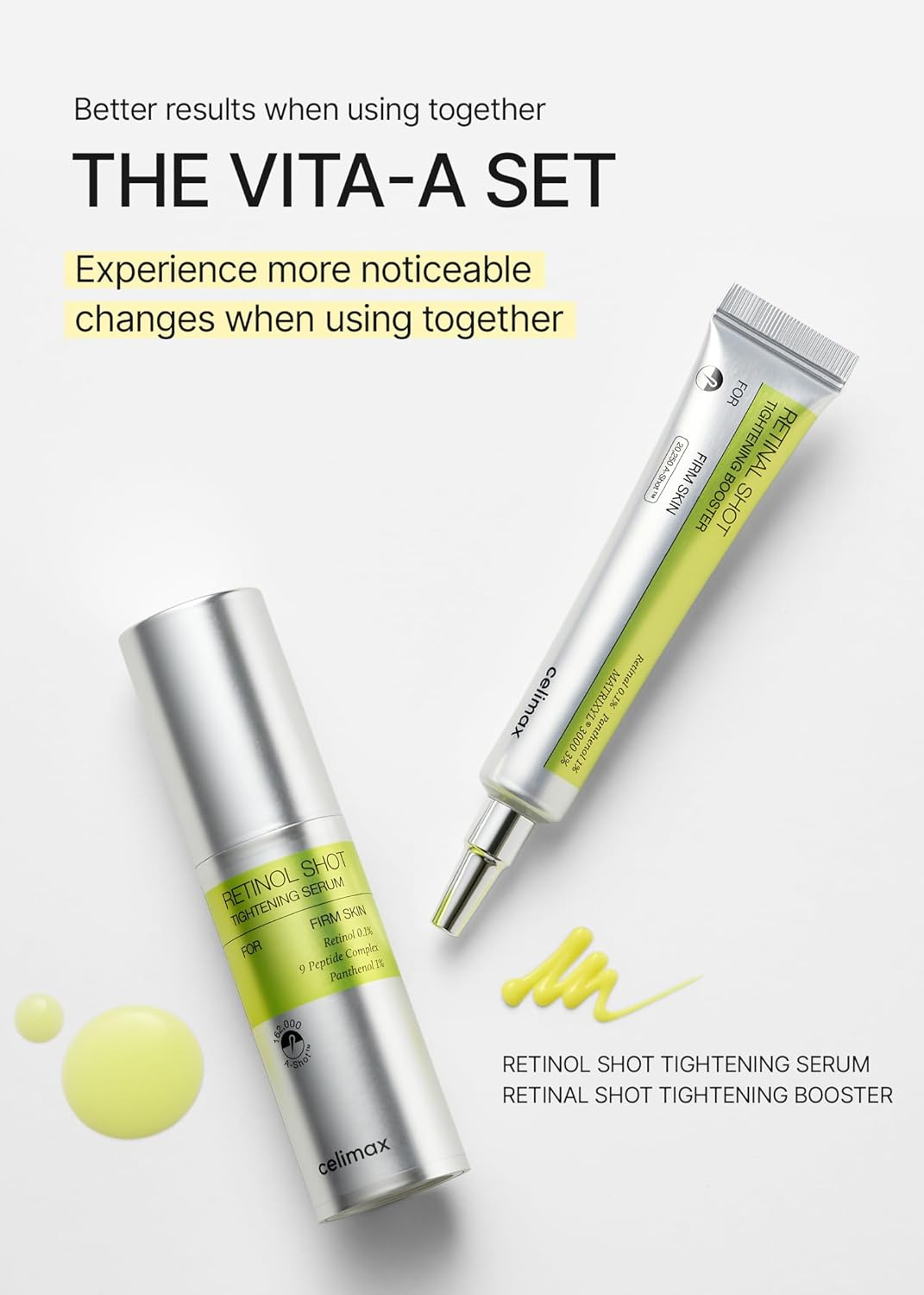 Celimax - The Vita-A Set - Duo set Retinol Serum & Retinal Booster) - K-Beauty Studio