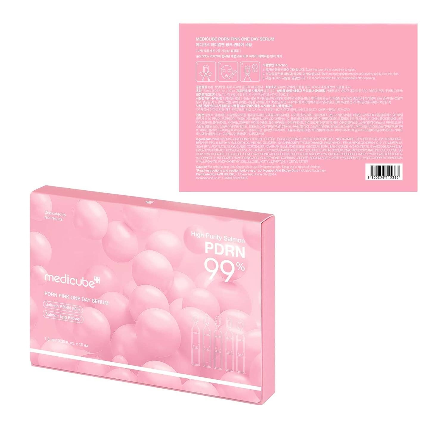 Medicube – PDRN Pink One Day Serum Box (10 x 1.5ml)