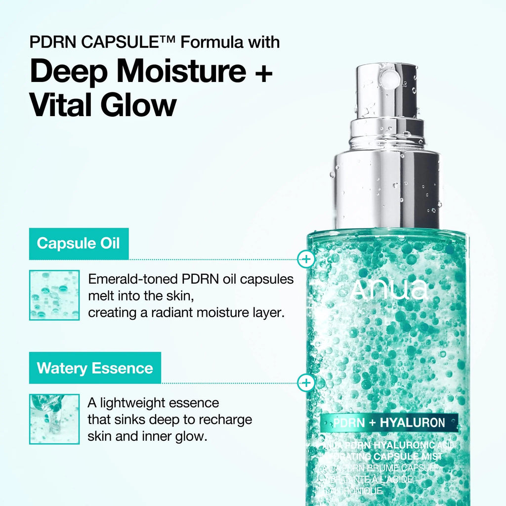 Anua – PDRN Hyaluronic Acid Hydrating Capsule Mist – 100ml - K-Beauty Studio Belgium Antwerp